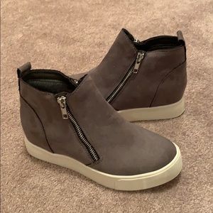 New hidden wedge sneaker bootie
